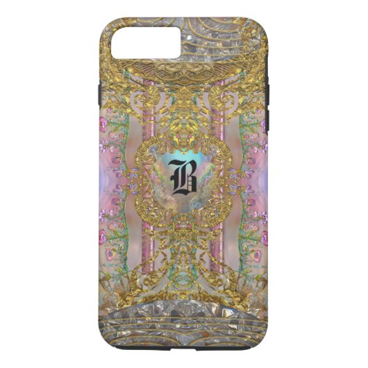 Hollinger Girly Hübsch Monogram 7 Plus Case-Mate iPhone Hülle (Rückseite)