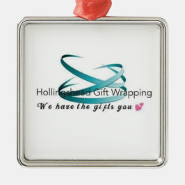 Hollingshead Geschenk Wrapping Ornament Aus Metall