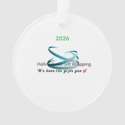 Hollingshead Gift Wrapping 2026 Christmas Ornament (Vorderseite)