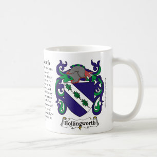 Hollingsworth Familien-Wappen Tasse