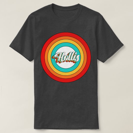 Hollis Name Shirt Vintag Hollis Circle (Design vorne)