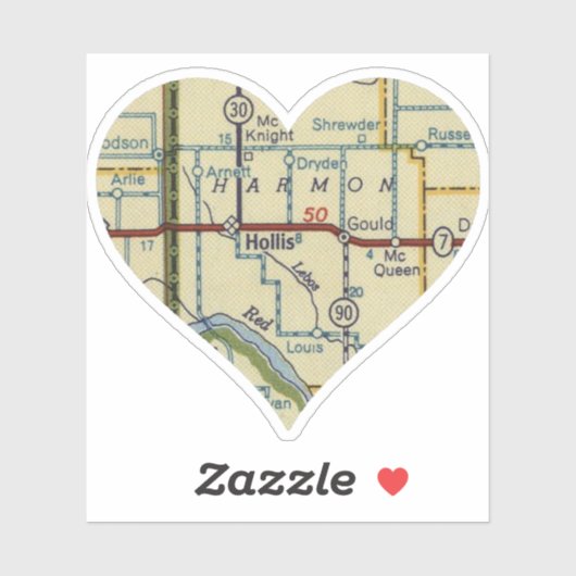 Hollis Oklahoma Aufkleber (Blatt)