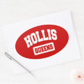 Hollis, Queens, NYC Ovaler Aufkleber (Umschlag)