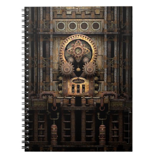 Höllische Steampunk Maschine Notizblock (Vorderseite)