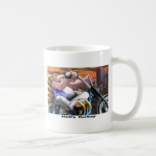 Höllische Truthahn Lustige Erntedank Harley T-Shir Kaffeetasse
