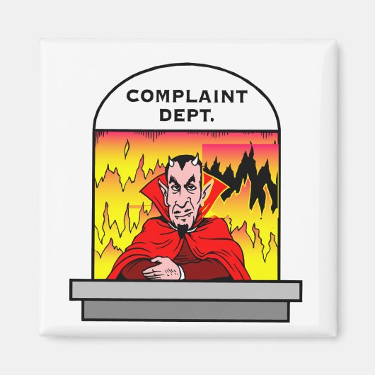 Höllischer Kundenservice Satan Teufel Hölle Magnet (Vorne)