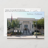 Hollister, CA City Hall Postkarte (Vorne/Hinten)