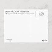 Hollister, CA City Hall Postkarte (Rückseite)