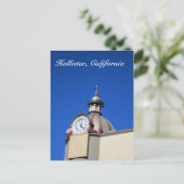 Hollister, CA-Uhrturm Postkarte (Stehend Vorderseite)