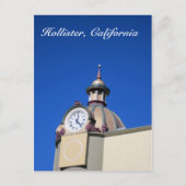 Hollister, CA-Uhrturm Postkarte (Vorderseite)