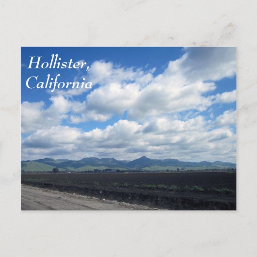 Hollister, California Postkarte (Vorderseite)