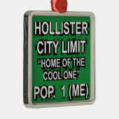 Hollister City Limit Silbernes Ornament (Rechts)