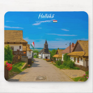 Hollókő, Ungarn - Historische Dorfstraße Mousepad