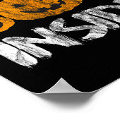 Hollow Inside Funny Retro Halloween  Poster (Ecke)