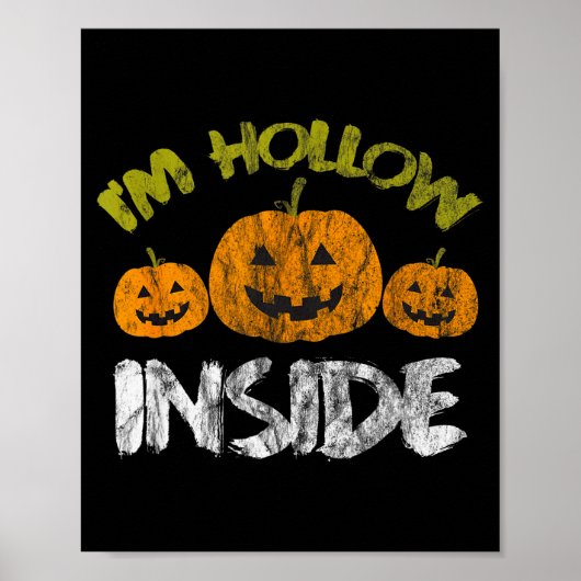Hollow Inside Funny Retro Halloween Poster (Vorne)