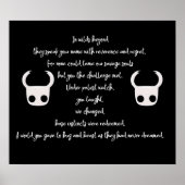 Hollow Knight Gedicht Poster (Vorne)