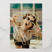 HOLLOW LINE SCHOOL GRAD Gold Foil Ankündigung (Vorderseite)