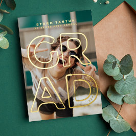 HOLLOW LINE SCHOOL GRAD Gold Foil Ankündigung