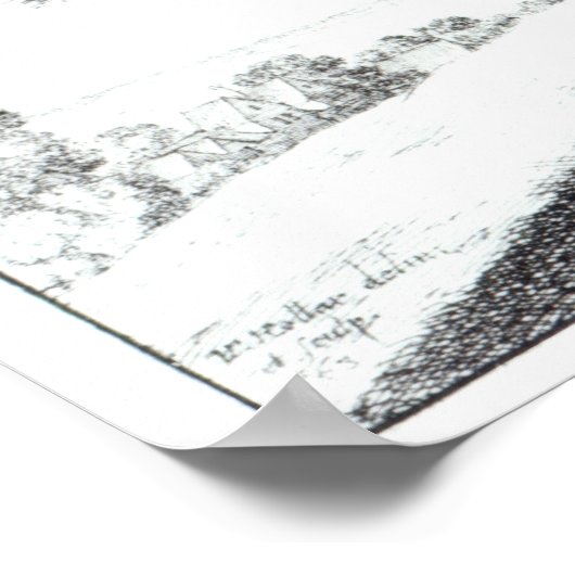 Hollow Tree in Hampstead, 1663 Poster (Ecke)