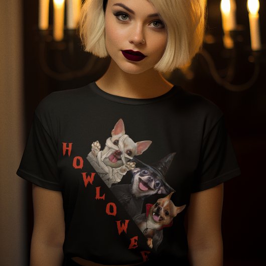 Holloween Chihuhua Kostüm Vampire Mummy Hexe T-Shirt