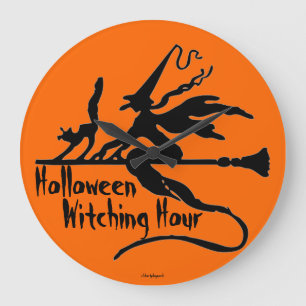 HOLLOWEEN DEKORATIONEN - SCHALTFLÄCHE - GESCHENKE GROßE WANDUHR