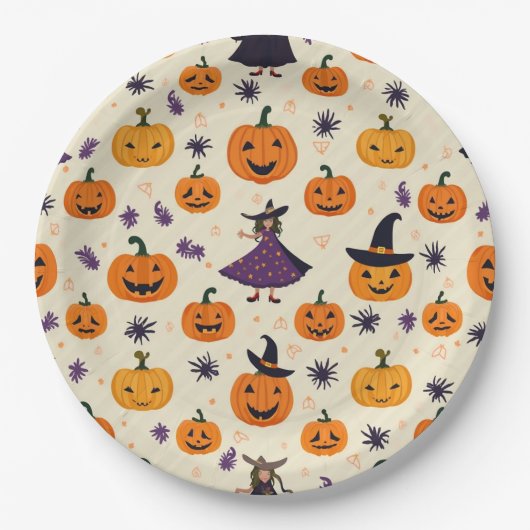 Holloween-Rundpapierplatte Pappteller (Vorderseite)