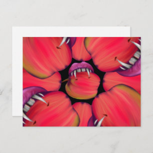 Holloween Vampire Queen Bobbing für Äpfel Postkarte