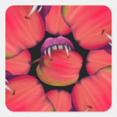 Holloween Vampire Queen Bobbing für Äpfel Quadratischer Aufkleber (Vorderseite)