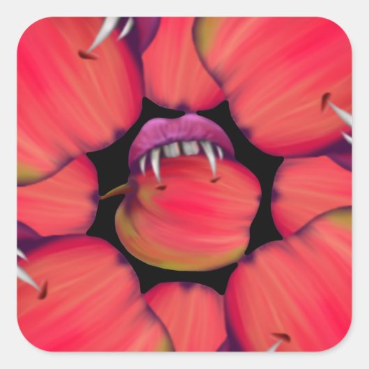 Holloween Vampire Queen Bobbing für Äpfel Quadratischer Aufkleber (Vorderseite)