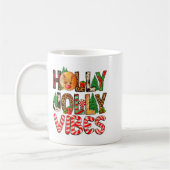 Holly A Jolly Vibes Reindeer Christmas Trees Light Kaffeetasse (Links)