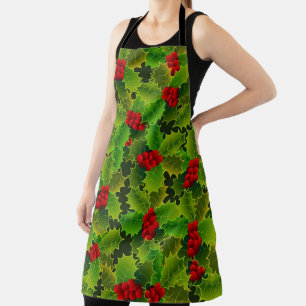 Holly and Berries All-over-Print-Schürze Schürze