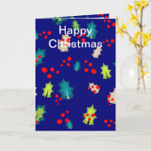 Holly and Berries Editable Karte (Gelbe Blume)