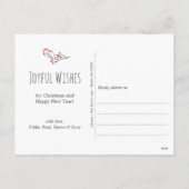 Holly and Berries Joyful Wünsche Weihnachten Foto (Rückseite)