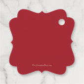 Holly and Berries on Red Merry Christmas Bracket Geschenkanhänger (Rückseite)