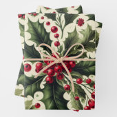 Holly and Berries Repeat Geschenkpapier Set (Beispiel)