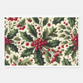 Holly and Berries Repeat Geschenkpapier Set