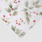 Holly and Berries Watercolor Seidenpapier (Detail)