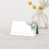 Holly and Berries Winter Wedding Platzkarte (Vorderseite)