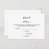 Holly and Berries Winter Wedding RSVP Card Einladung (Vorne/Hinten)