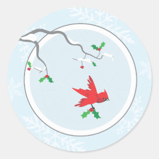 Holly and Bird Fevor Sticker oder Umschlag Aufkleb