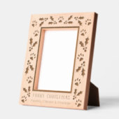 Holly and Dog Paws Holiday Geätzte Rahmen (Links)