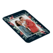 Holly and Evergreen Season's Greetings Foto Magnet (Rechte Seite)