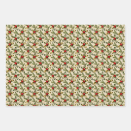 Holly and Evergreens Geschenkpapier Set