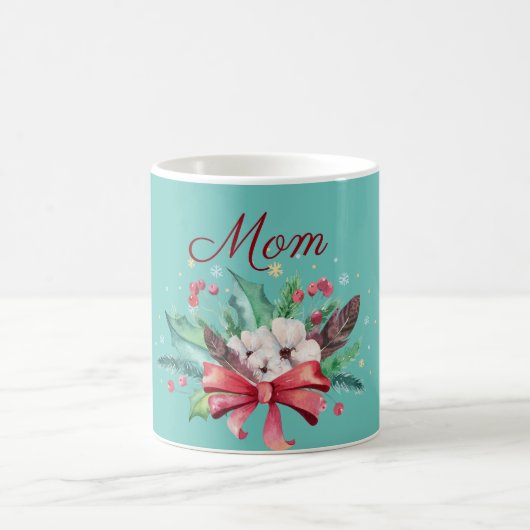 Holly and Feathers Bouquet Christmas Kaffeetasse (Mittel)