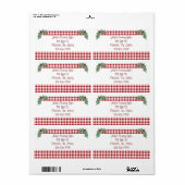Holly and Gingham Label (Vorne)