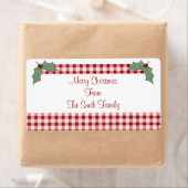 Holly and Gingham Label (Insitu)