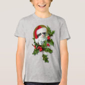Holly and Kitten Christmas Tri-Blend Shirt (Vorderseite)