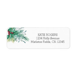 Holly and MIstletoe Christmas Address