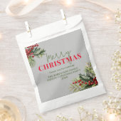 Holly and Pine on Graue Christmas Gastgeschenke Geschenktütchen (Ausgeschnitten)