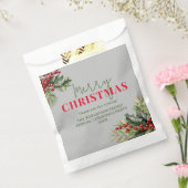 Holly and Pine on Graue Christmas Gastgeschenke Geschenktütchen (Versiegelt)